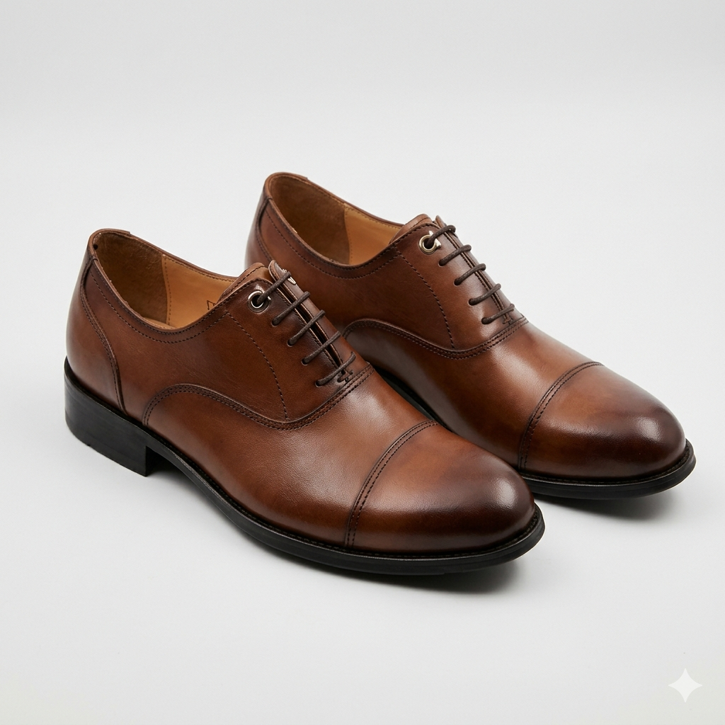 Clifford Premium Leather Oxfords Brown - The Heels India