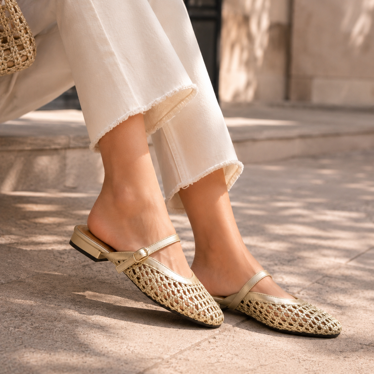 Nysa Premium Mesh Mary Jane Mules