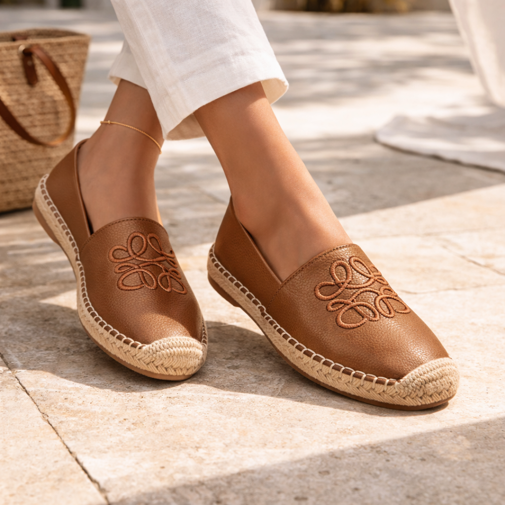 Mensho Cushioned Espadrille Slip On Loafers - The Heels India