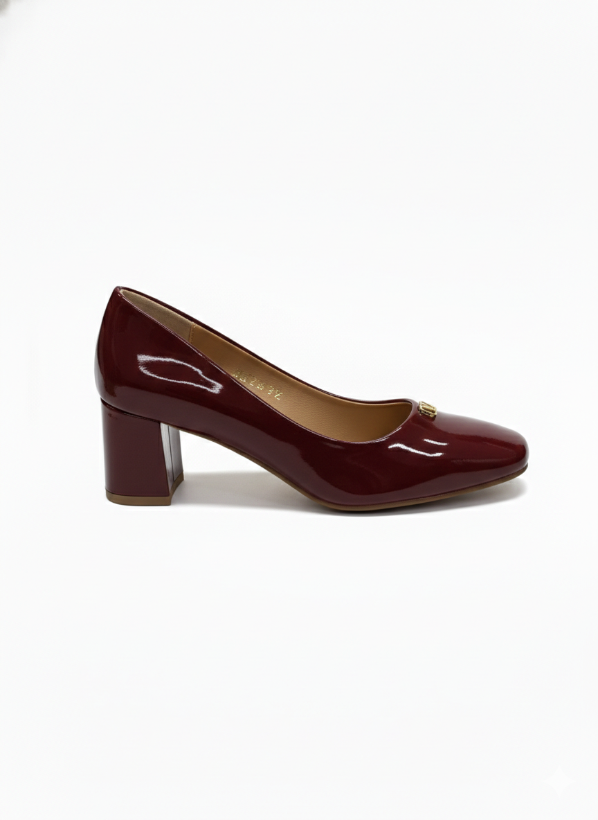 Erica Premium Patent Leather Block Heels - The Heels India