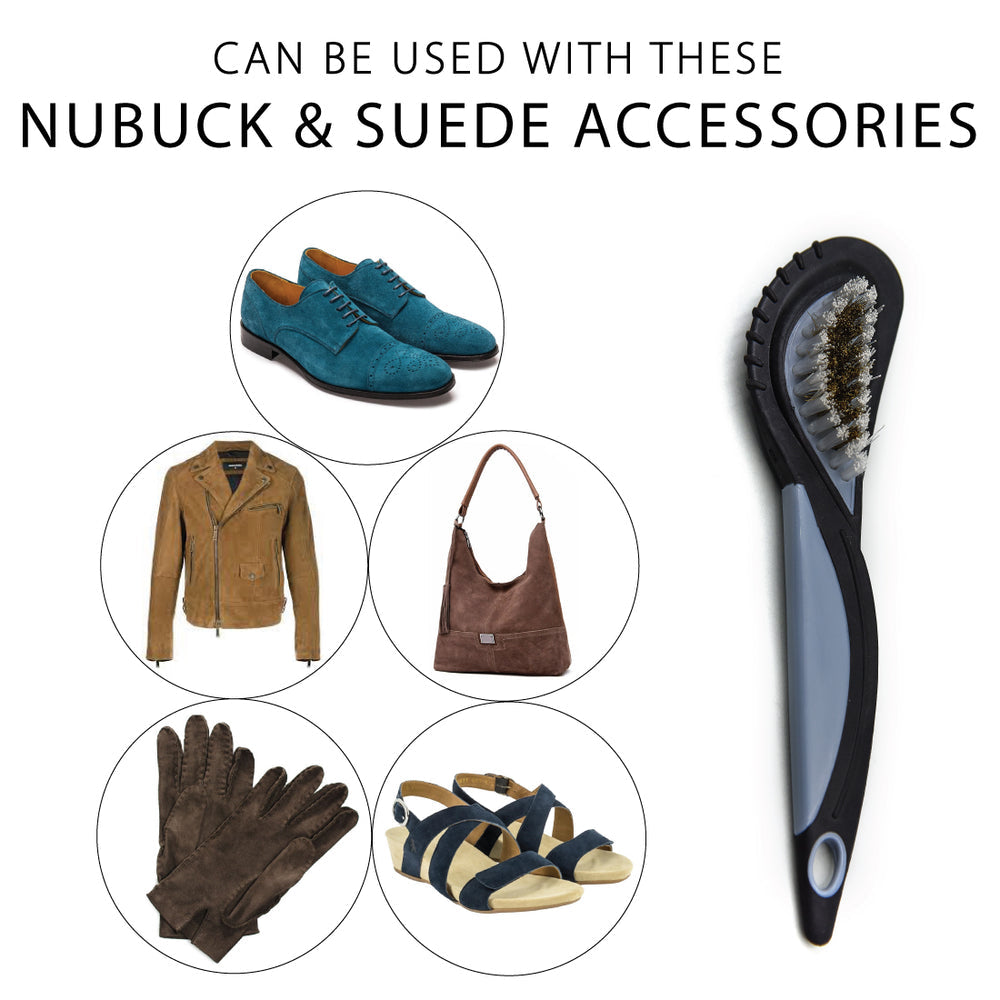 HELIOS NUBUCK & SUEDE 4 WAY LEATHER CLEANING BRUSH - The Heels India