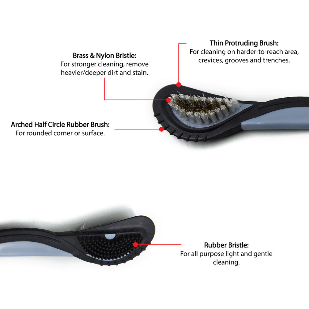 HELIOS NUBUCK & SUEDE 4 WAY LEATHER CLEANING BRUSH - The Heels India