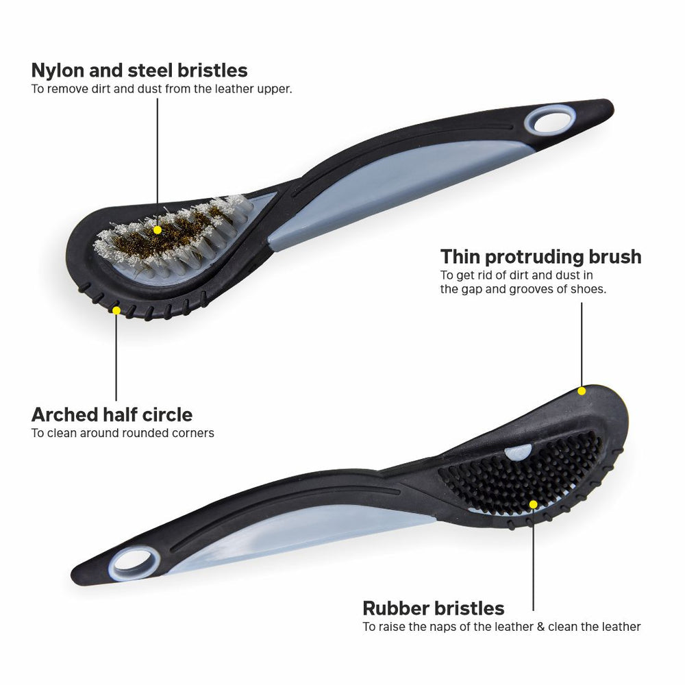 HELIOS NUBUCK & SUEDE 4 WAY LEATHER CLEANING BRUSH - The Heels India