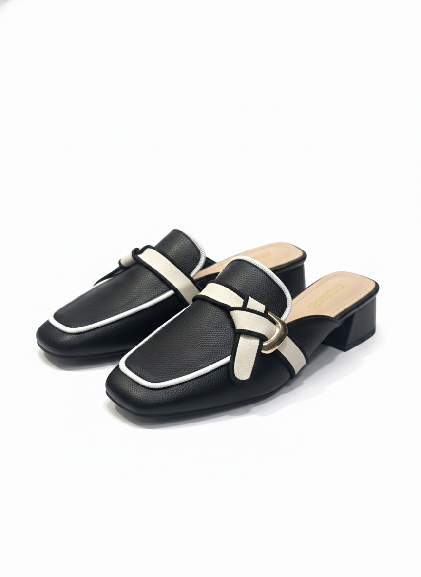 Camila Premium Back Open Block Heel Mules - The Heels India