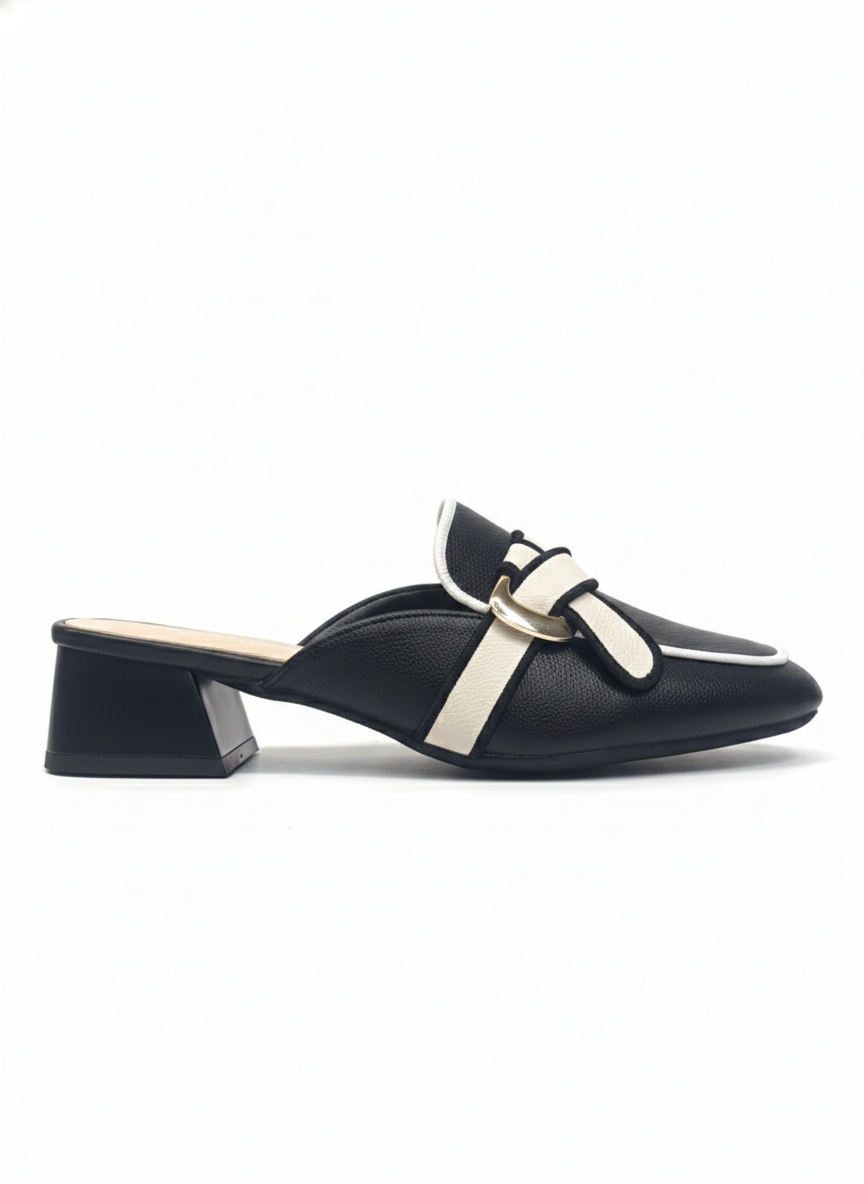 Camila Premium Back Open Block Heel Mules - The Heels India