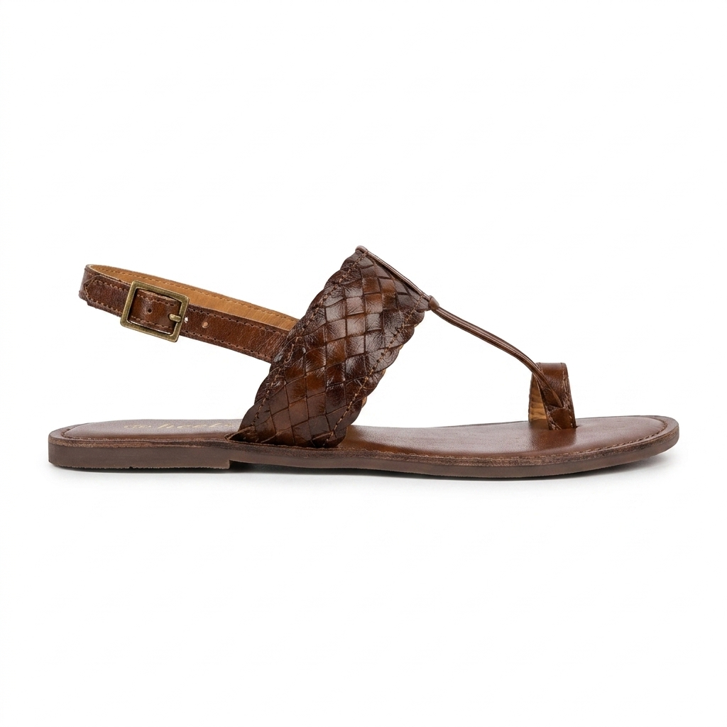 Venezia Woven Leather Flat Sandals