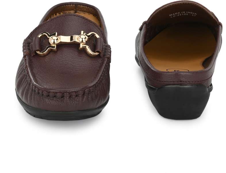 Bianca Leather Slip On Mules