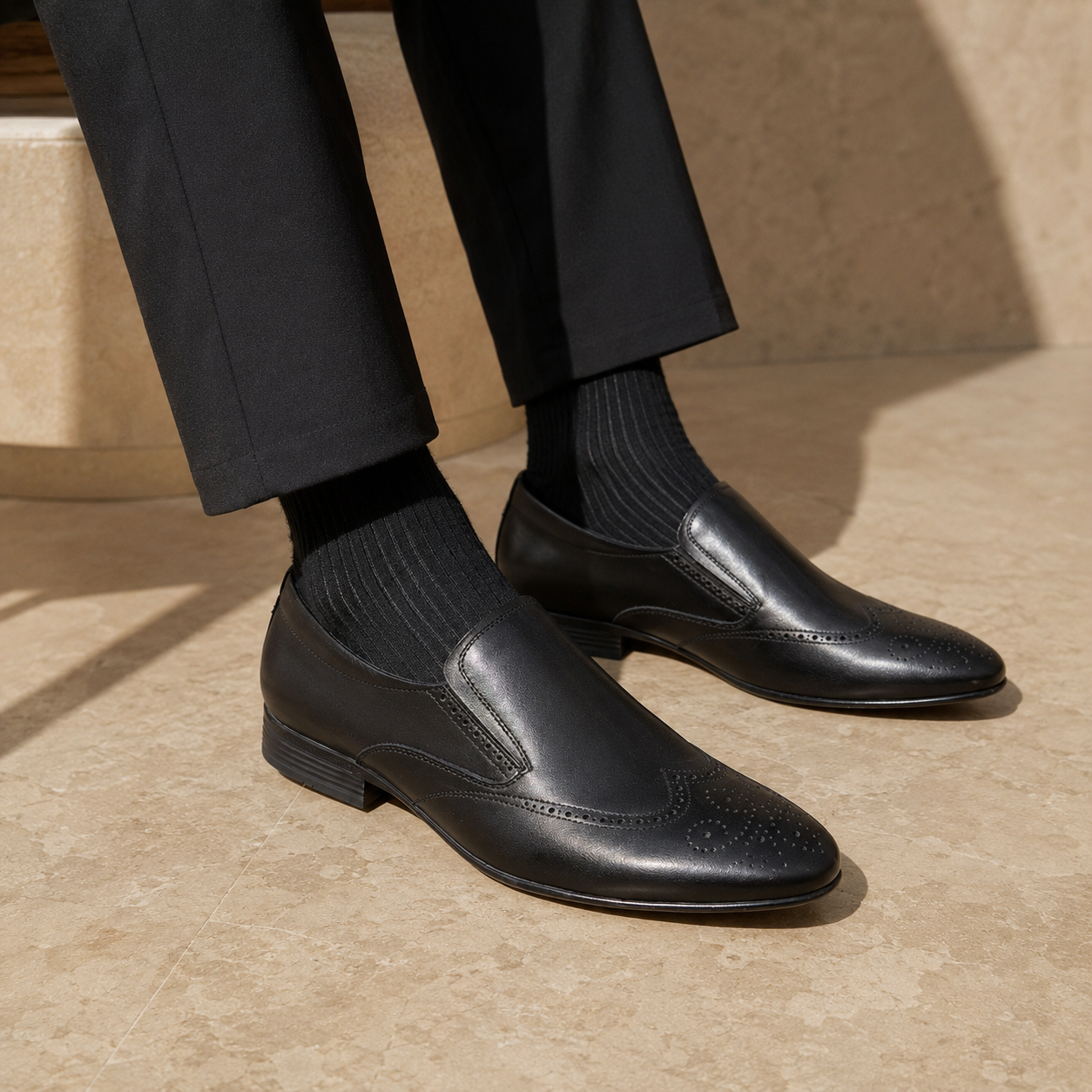 Malcolm Classic Premium Leather Semi Brogue
