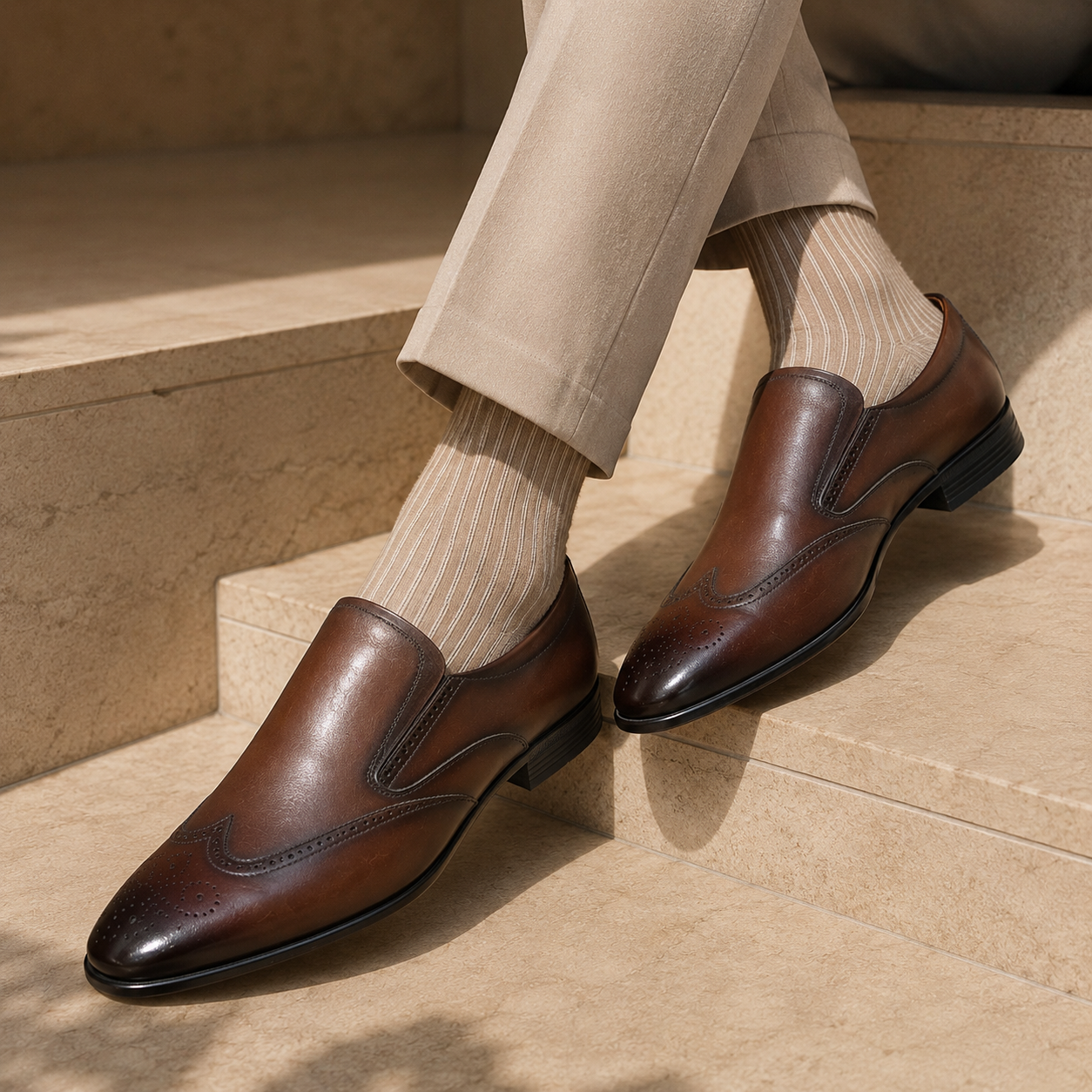 Malcolm Classic Premium Leather Semi Brogue