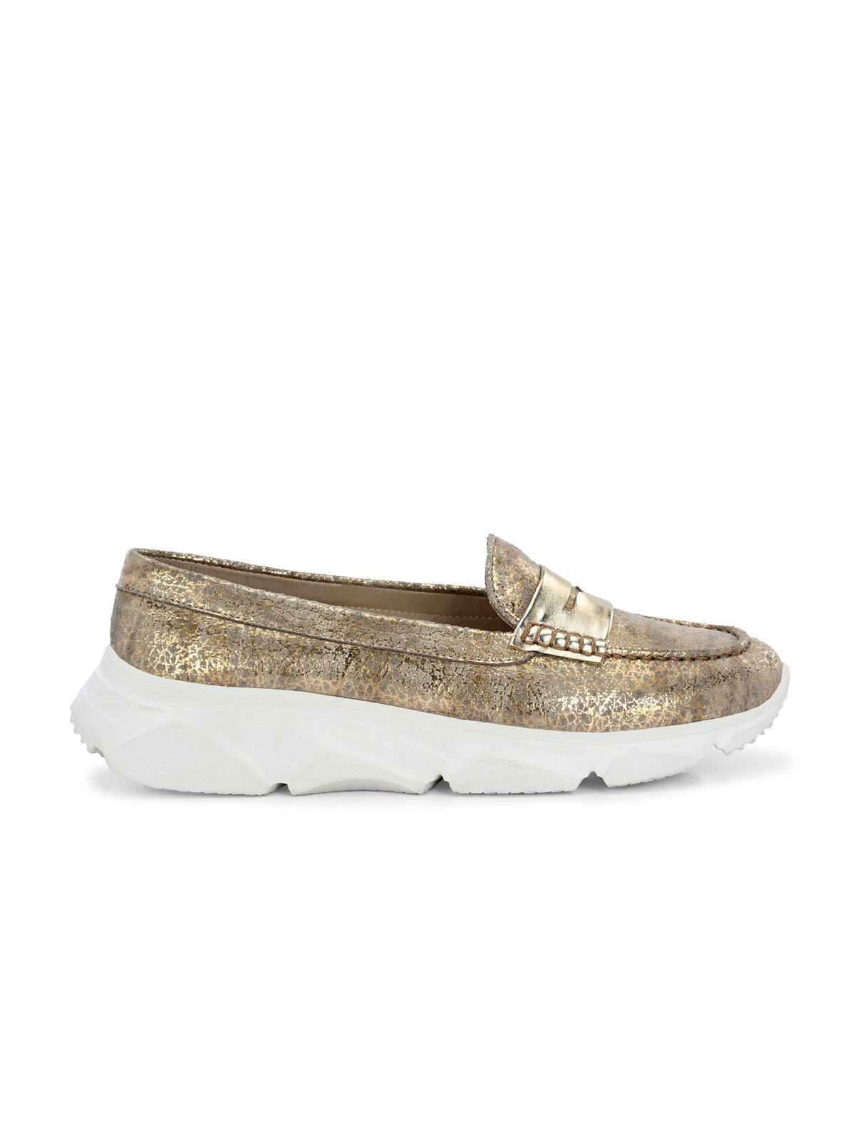 Cotton Sneakers Gold - The Heels India
