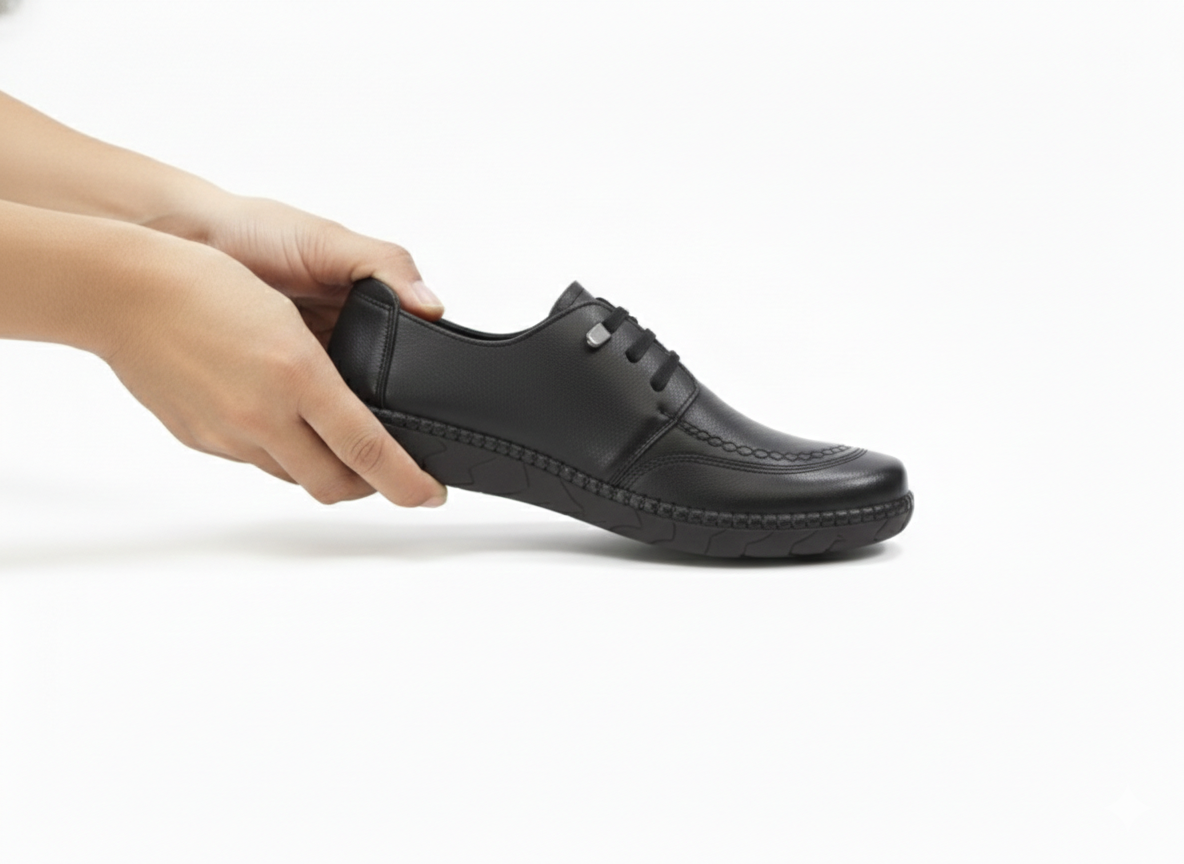 Arianna Premium Leather Casual Lace Up Derby Shoes