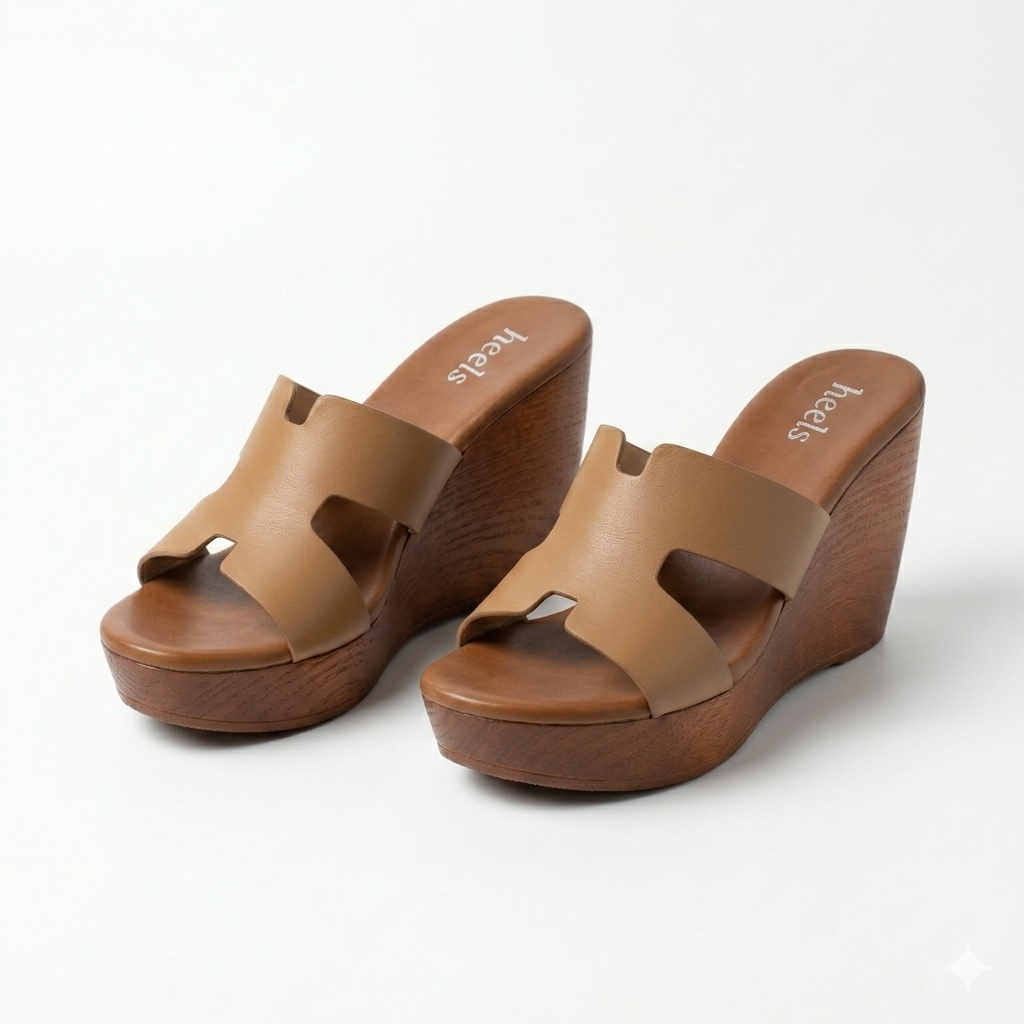 Carlita Casual Wedge Slip On Platform Heels