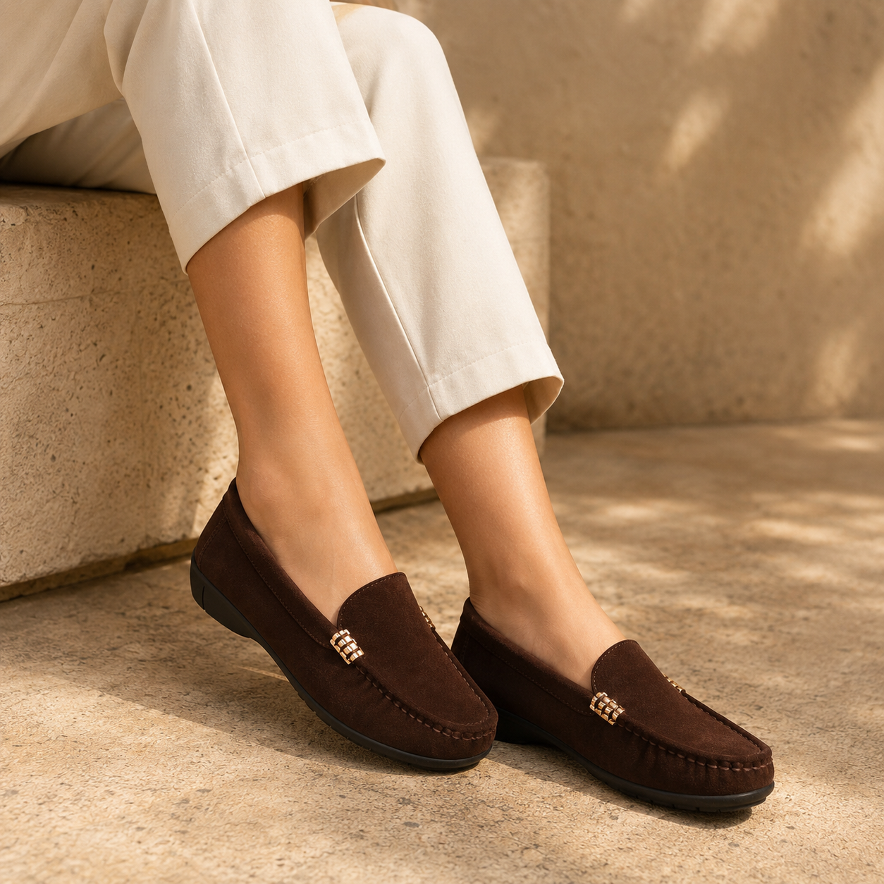 Chelsea Suede Leather Loafers - The Heels India