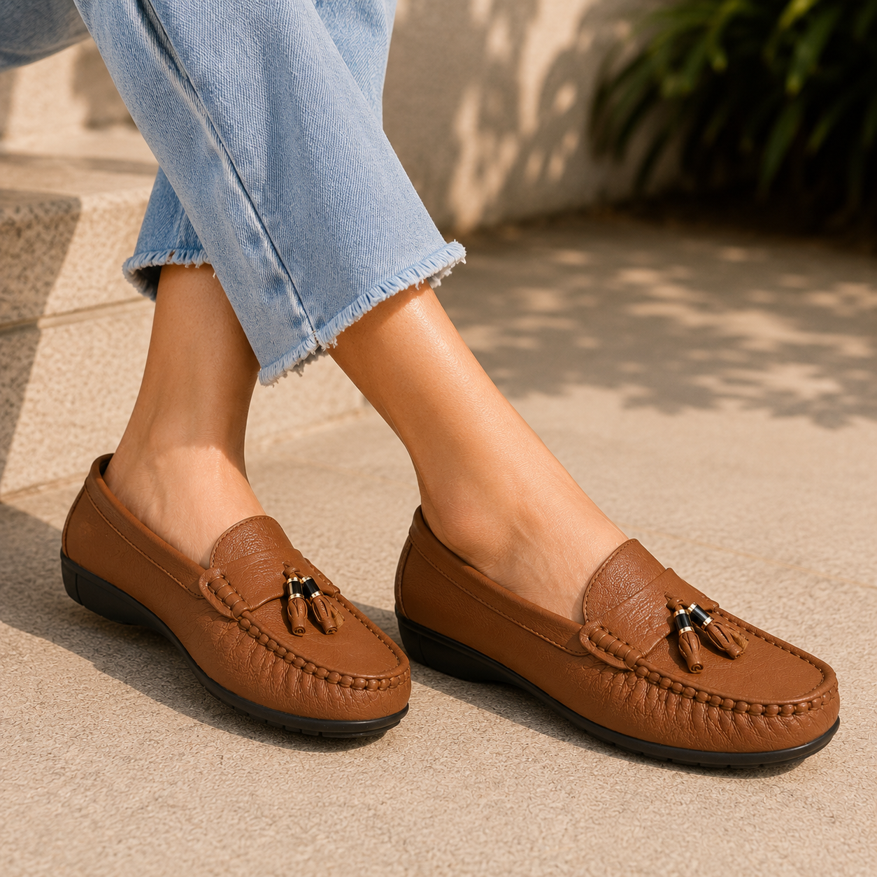 Sydney Tassel Leather Loafers - The Heels India
