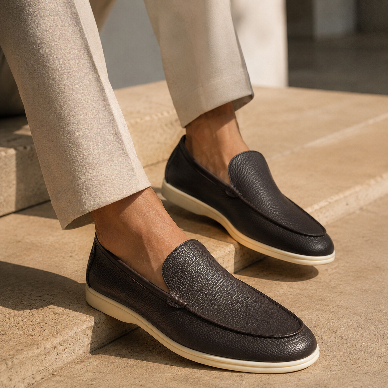 Delap Premium Leather Slip-On Loafers