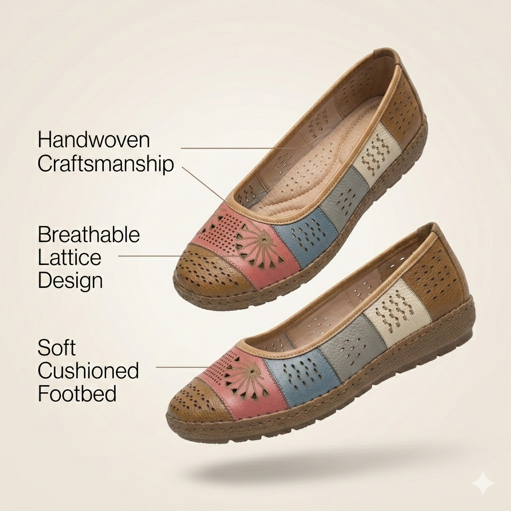 Melanie Premium Leather Multy Comfort Ballerinas