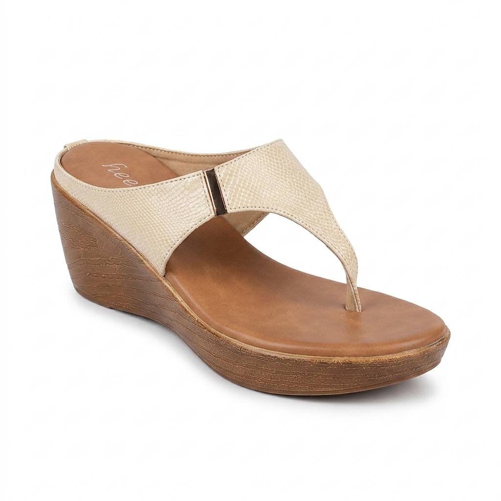 Margaret Comfort Slip On Wedge Platform Heel Slippers