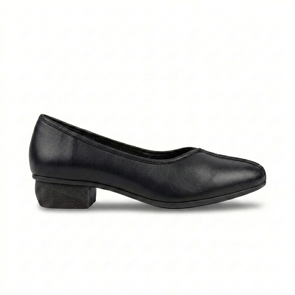 Melly Premium Leather Block Heel Pumps