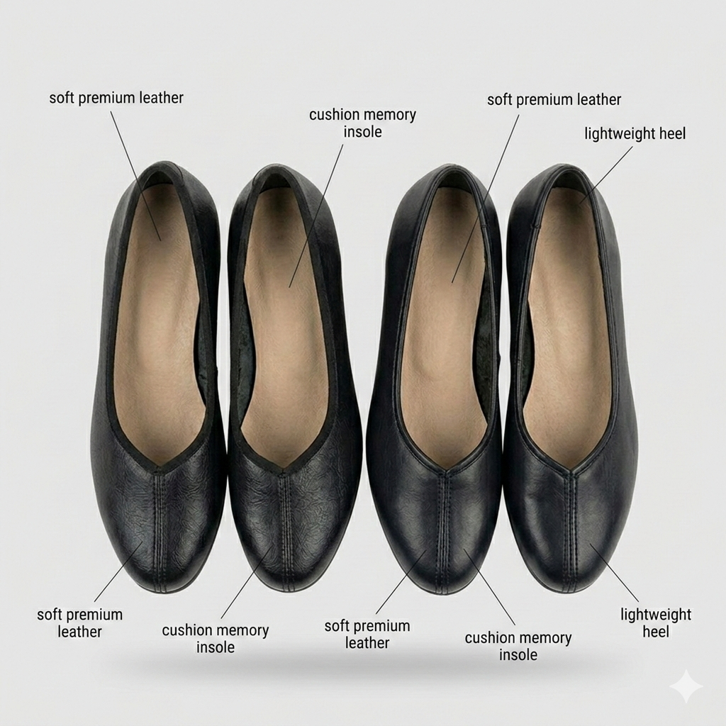 Melly Premium Leather Block Heel Pumps - The Heels India