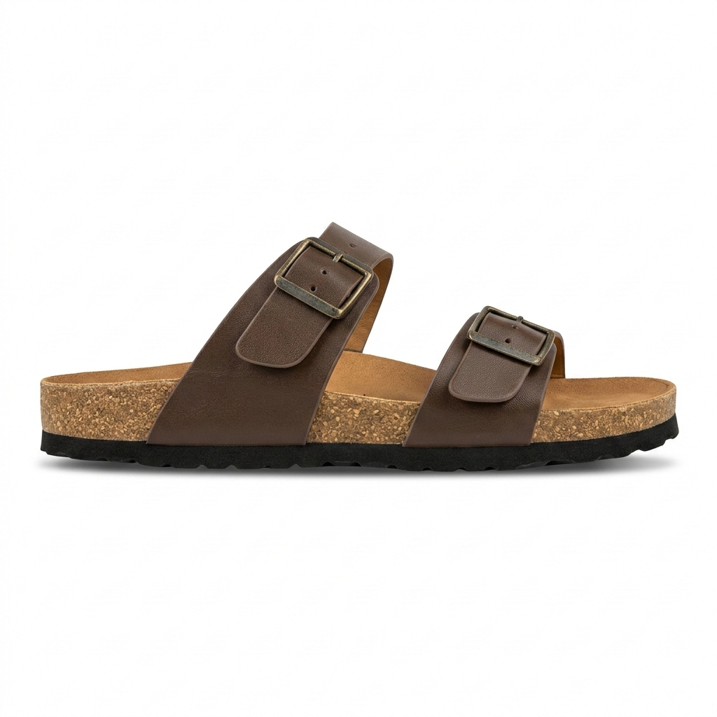 Brianna Double Strap Cork Summer Sliders