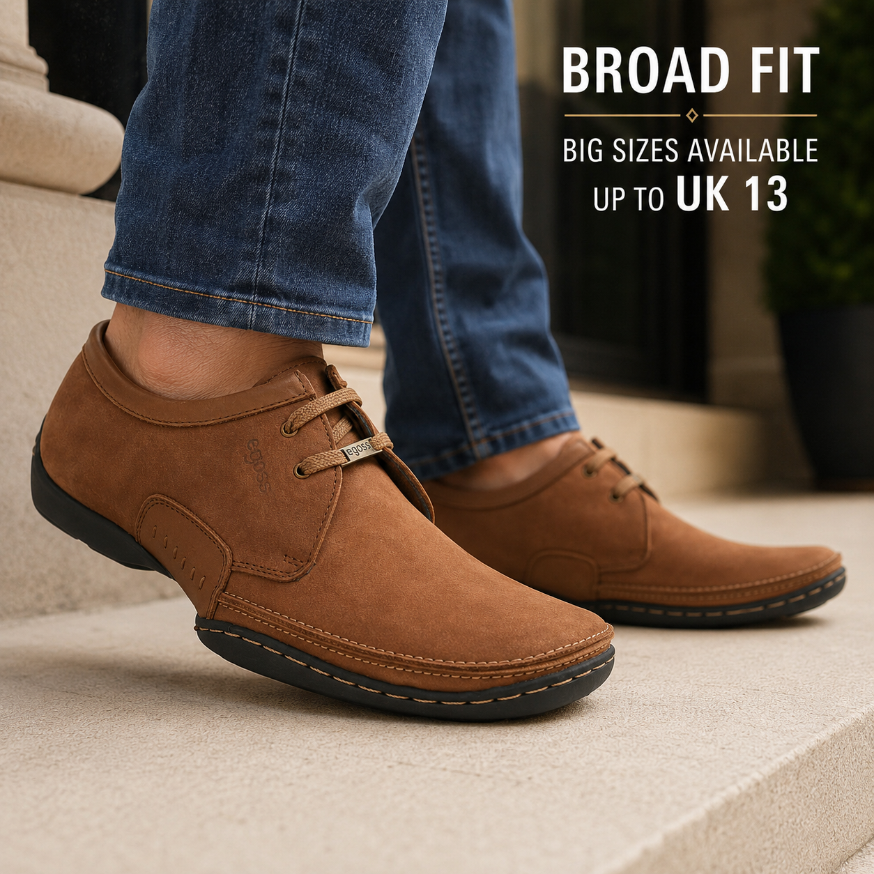 Isakov Leather Casual Stitched Derby Shoes