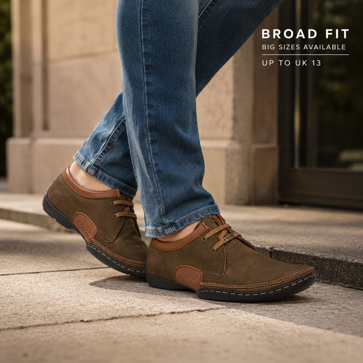 Isakov Leather Casual Stitched Derby Shoes