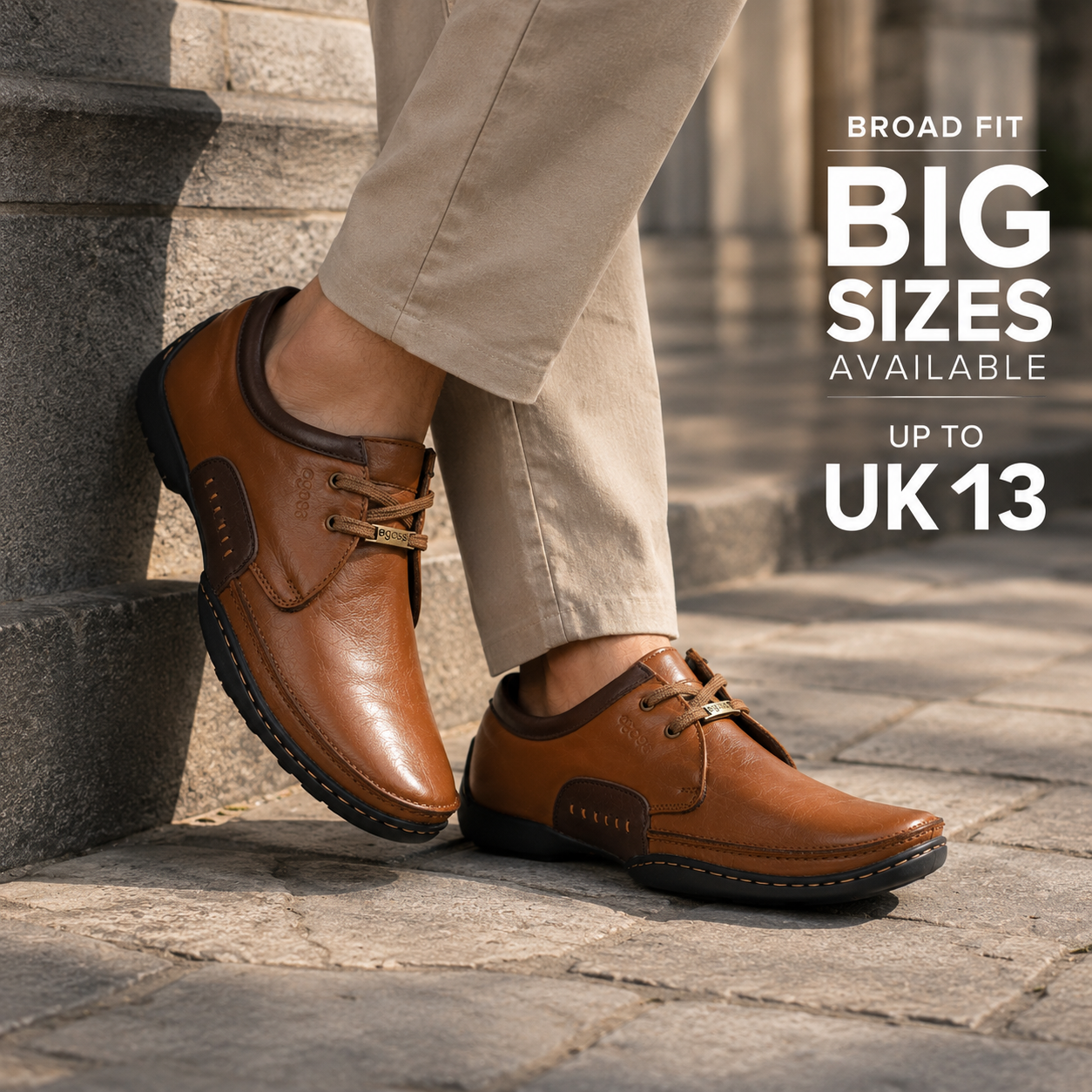 Isakov Leather Casual Stitched Derby Shoes