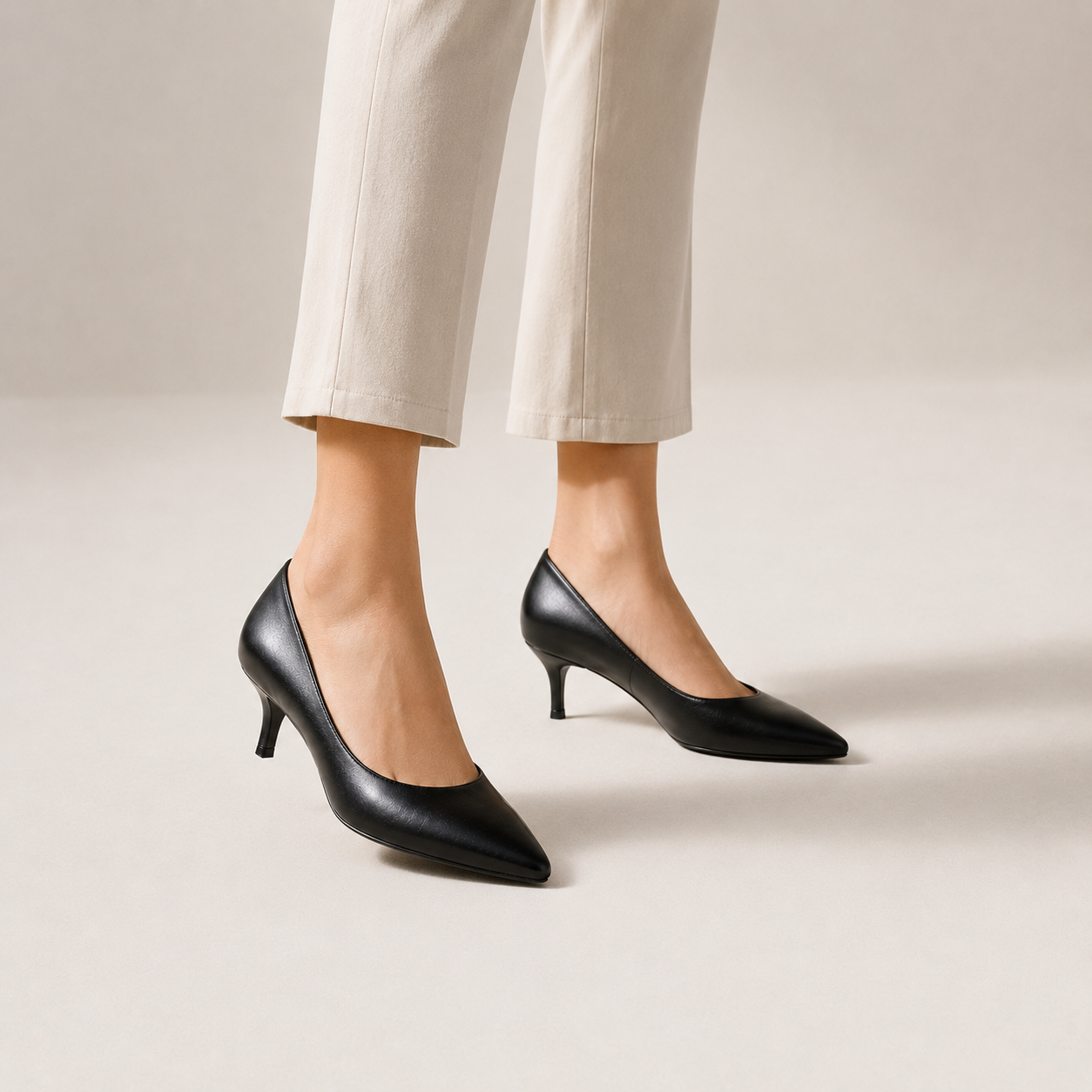POSH Premium Leather Kitten Heels - The Heels India