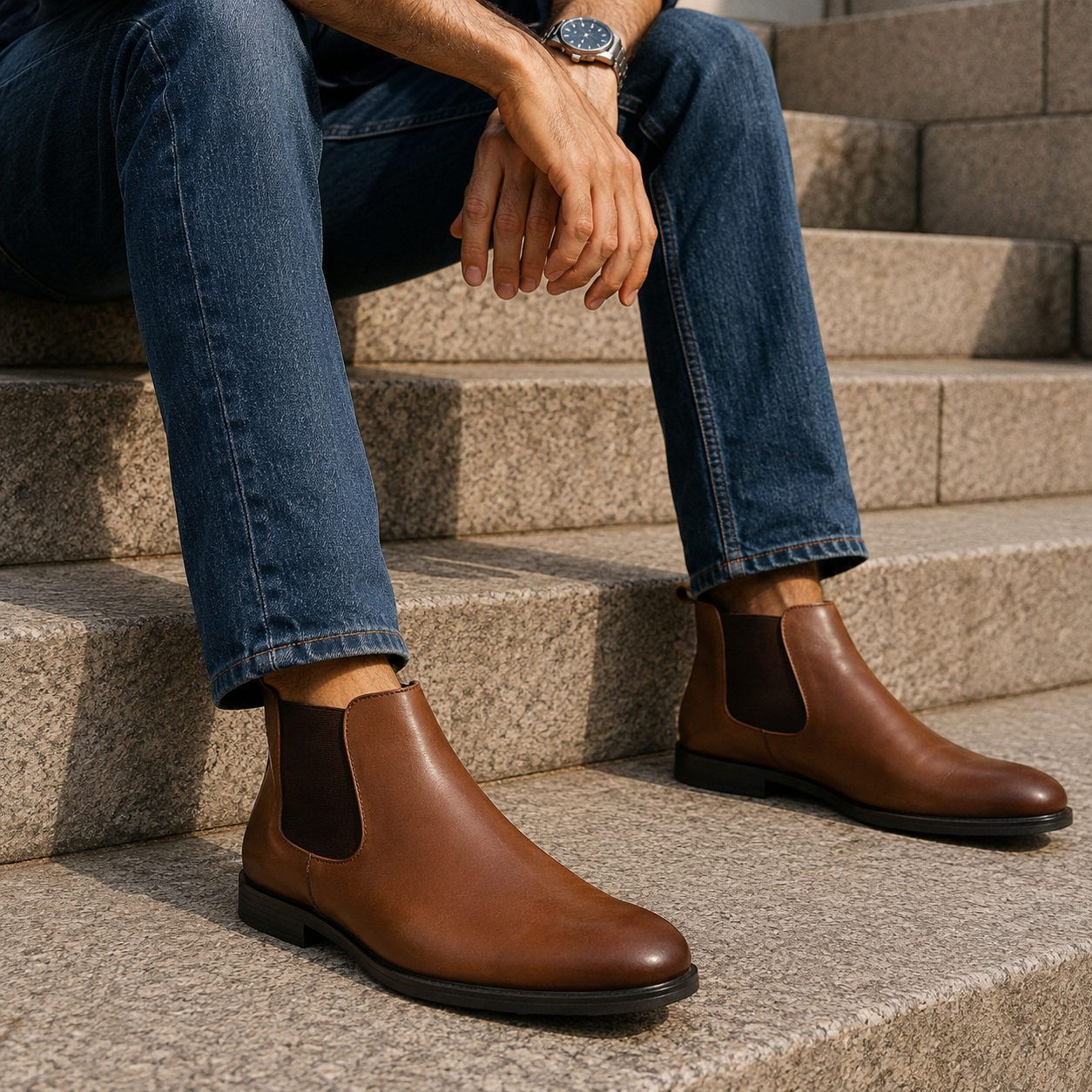 Chelsea Platinum Leather Boots - The Heels India