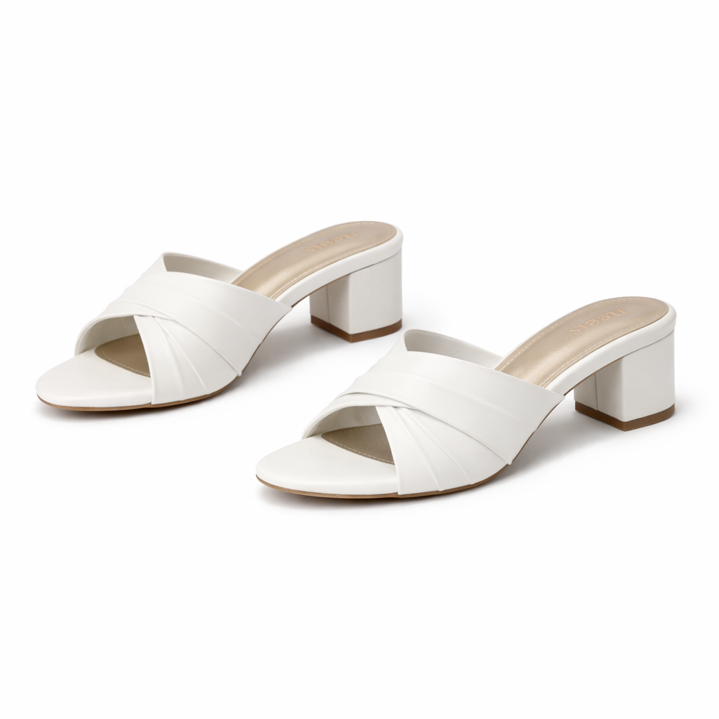 Jenny Swirl Peep Toe Block Heels