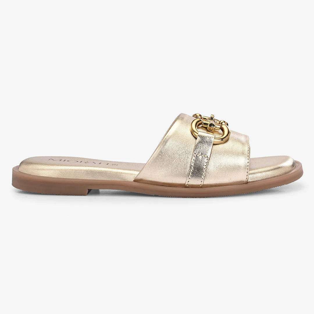 FLUTTER Premium Leather Neon Summer Sliders