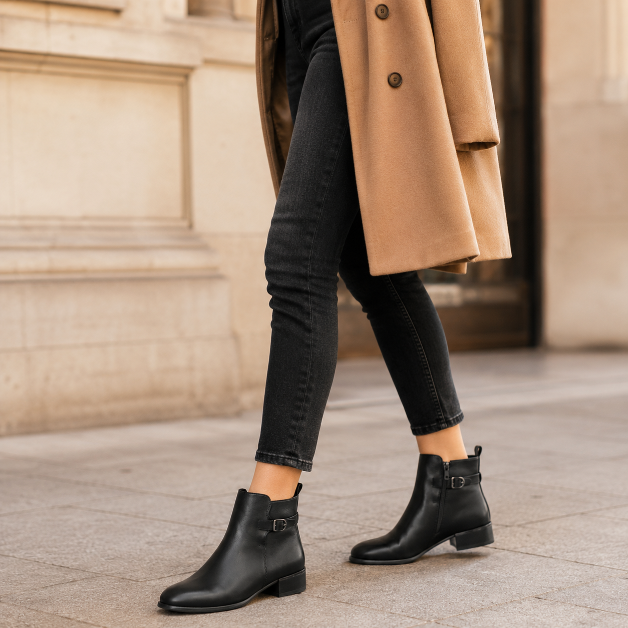 Roma Pelle Premium Winter Ankle Low Heel Boots