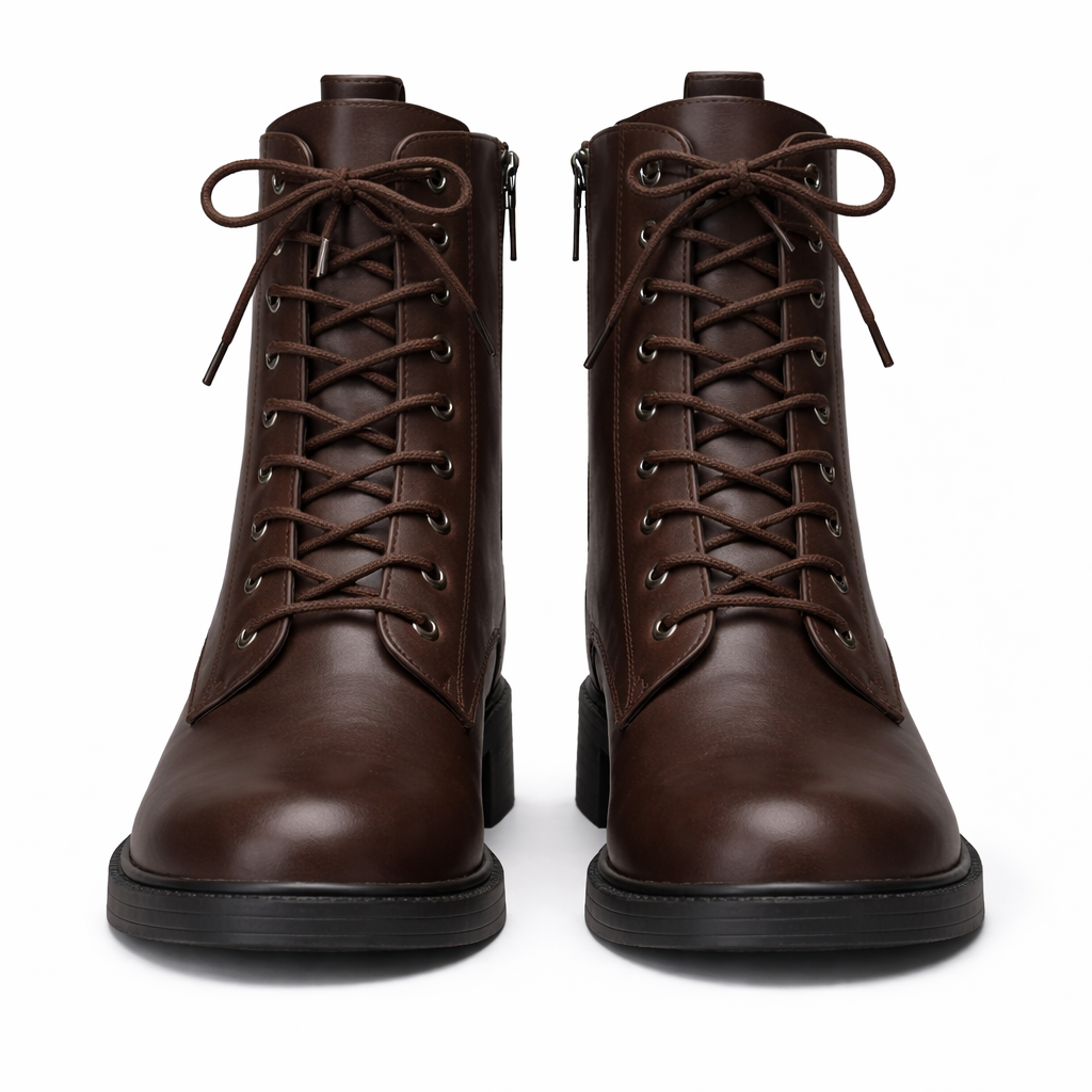 Sydney Classic Plain Premium Lace Up Boots With Zip