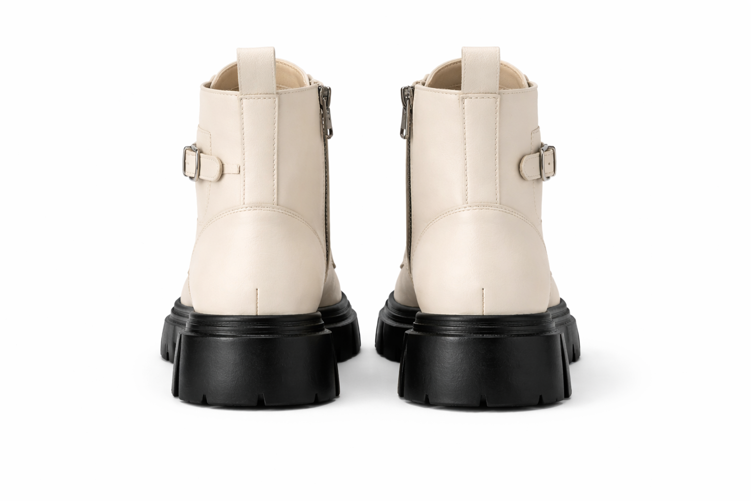 Marcia Chunky Vegan Leather Lace Up Derby Boots