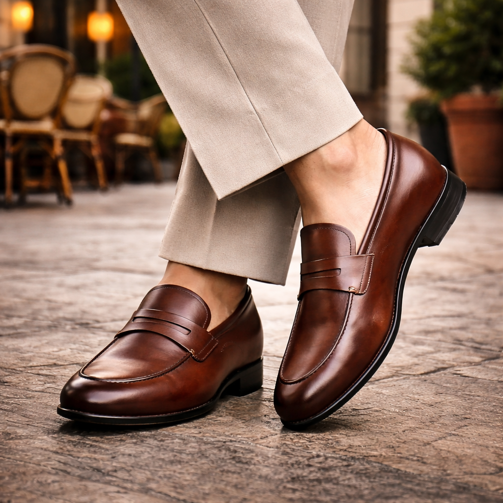 Kenny Premium Leather Penny Loafers