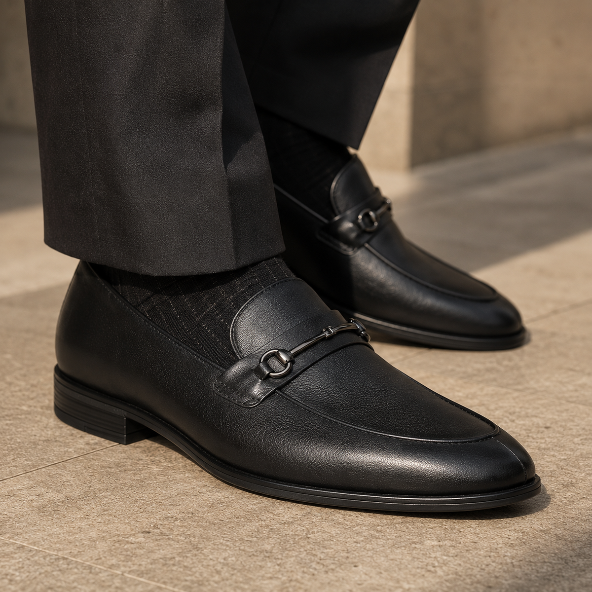 Arius Leather Buckled Loafers