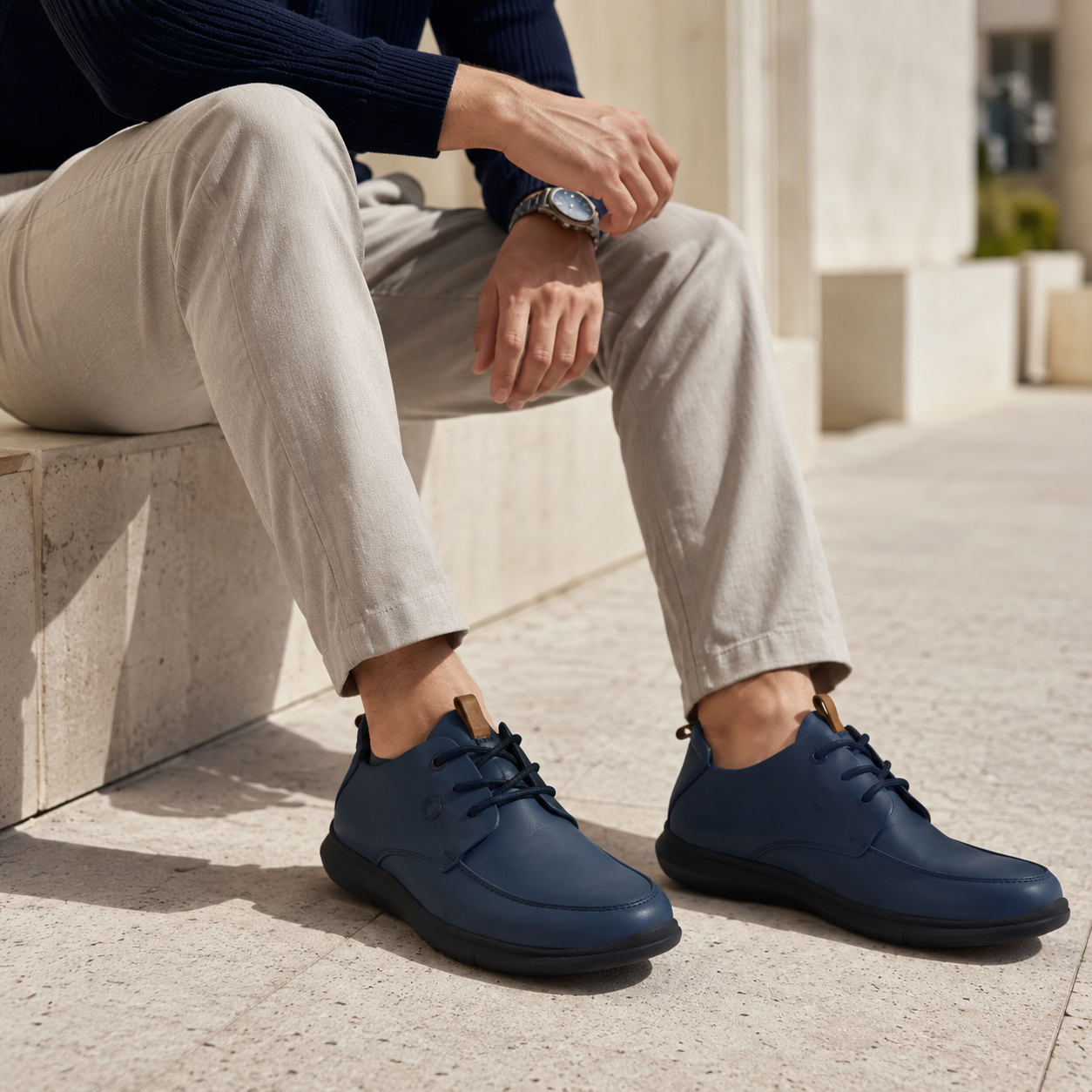 Zero Gravity Noah Leather Lace-up Sneakers - The Heels India