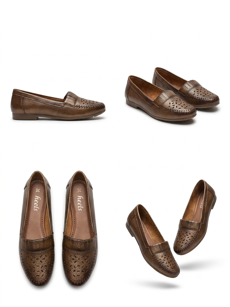 Cirelle Leather Classic Perforated Ballerinas