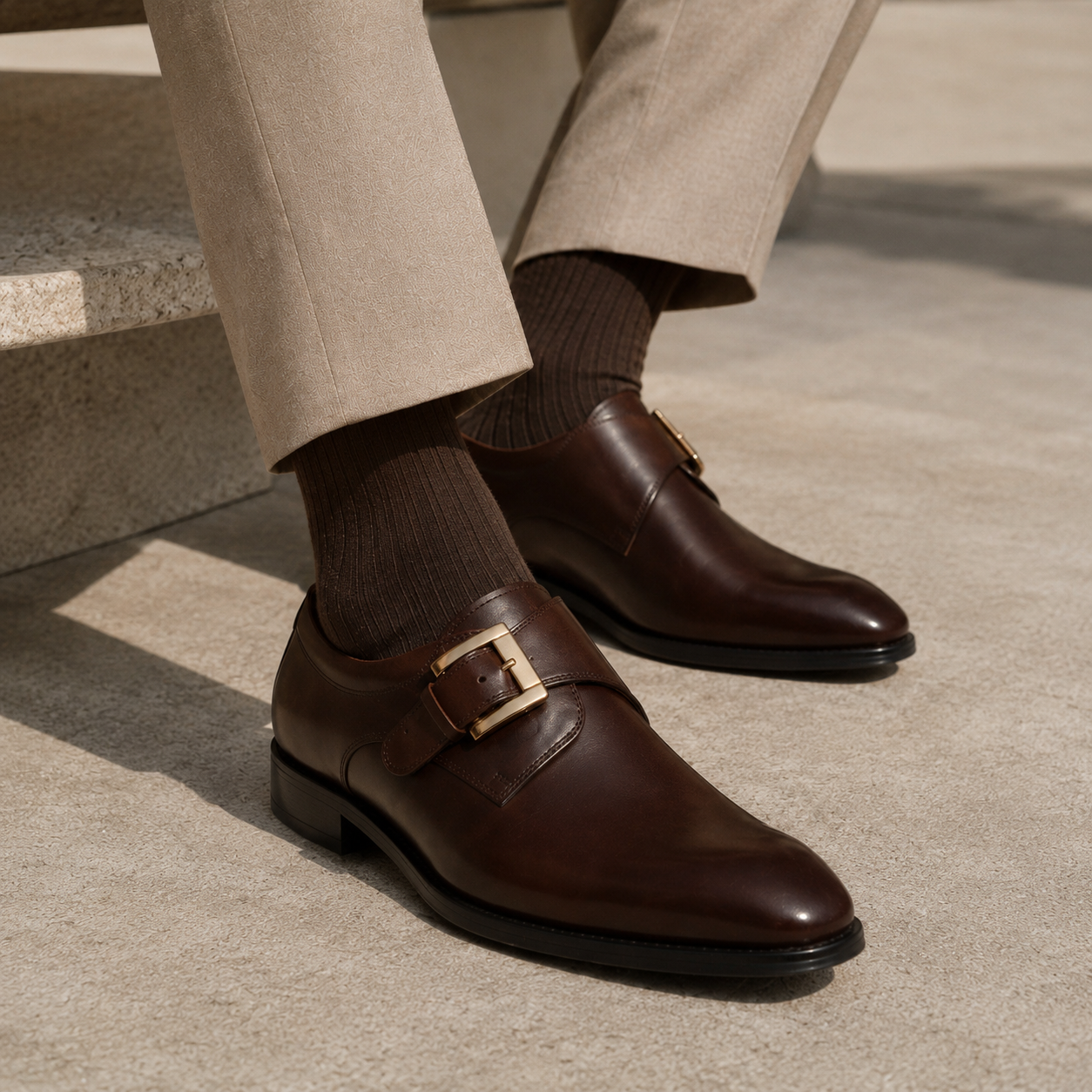 Lorelei Premium Leather Monk Strap - The Heels India