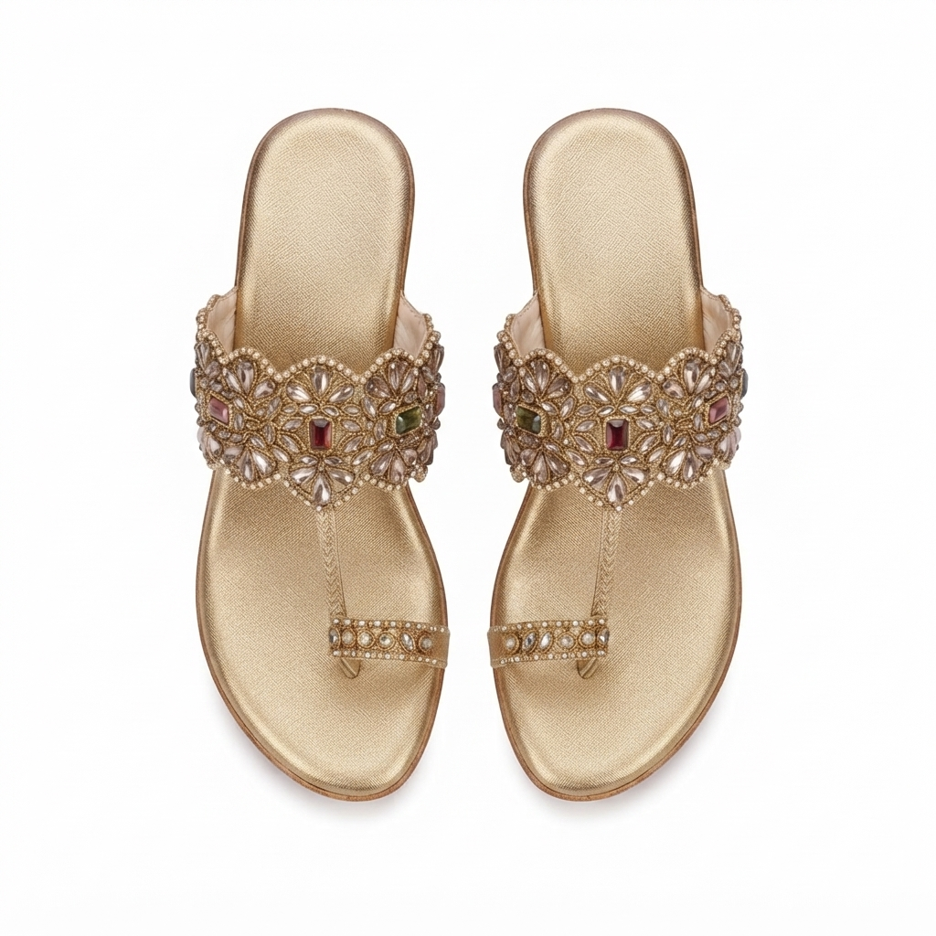 Noor Embellished Ethnic Fancy Wedge Heels