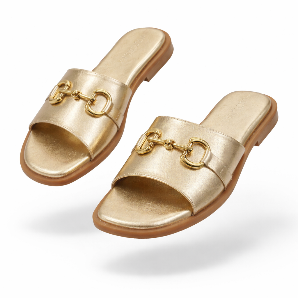 FLUTTER Premium Leather Neon Summer Sliders