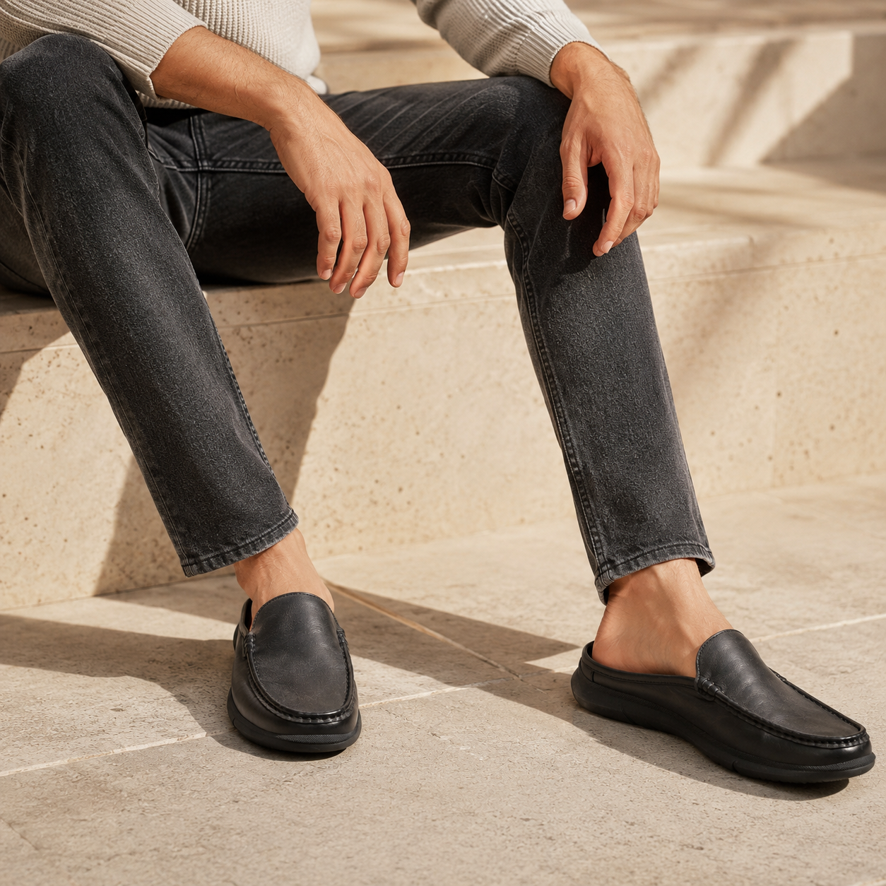 Zero Gravity Leather Slip-On Mules - The Heels India