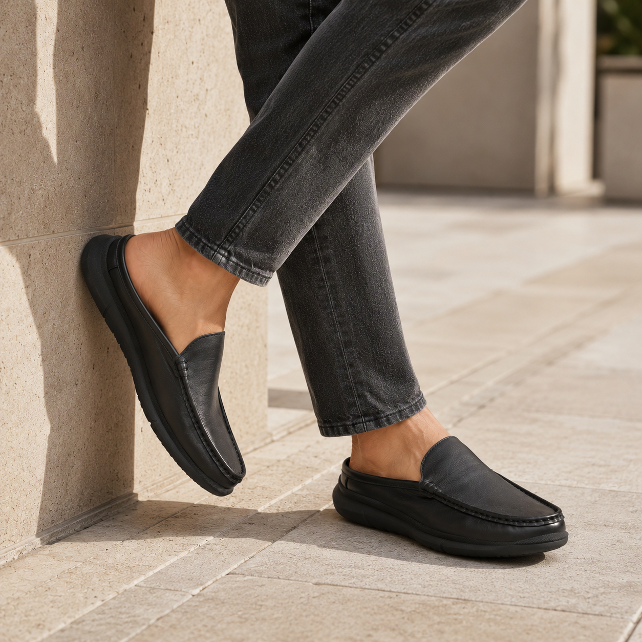 Zero Gravity Leather Slip-On Mules - The Heels India