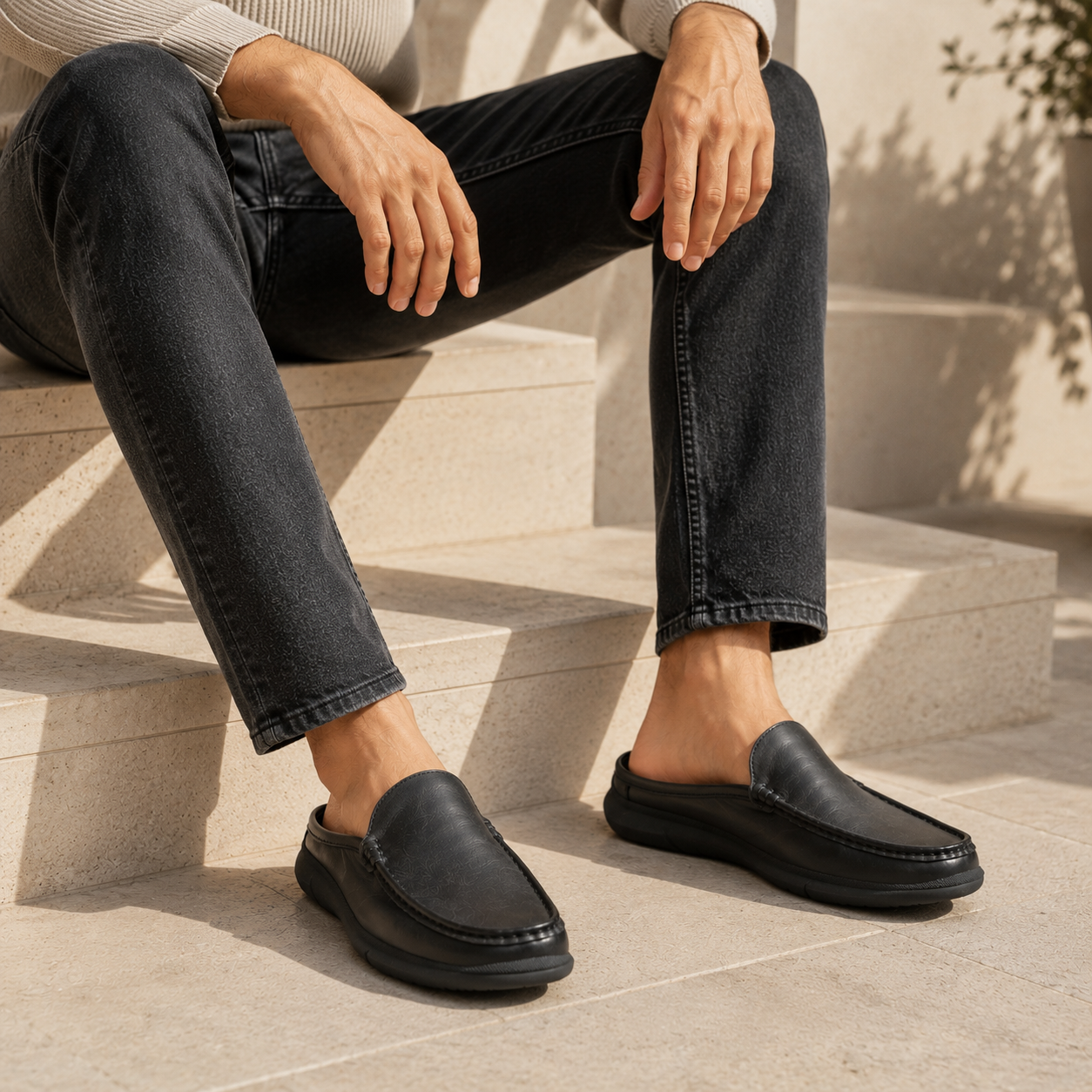 Zero Gravity Leather Slip-On Mules - The Heels India