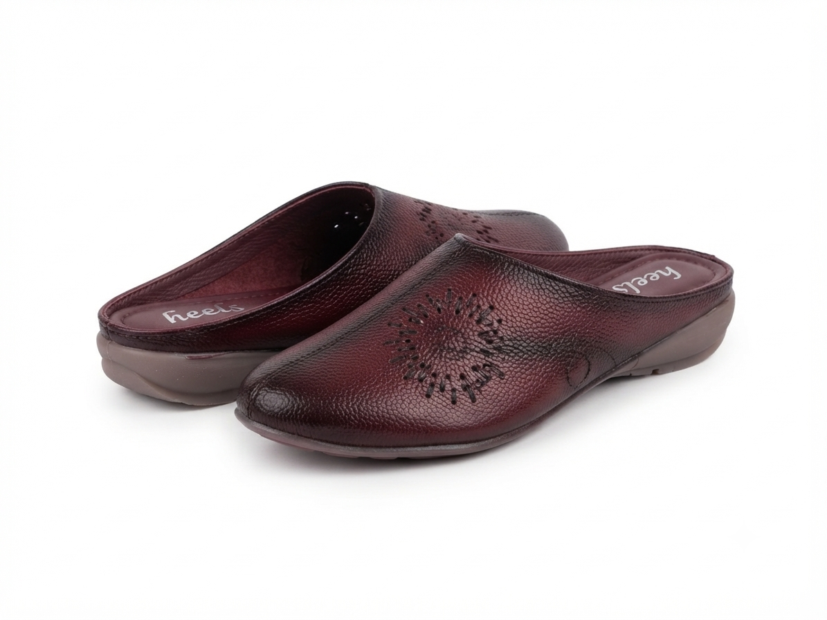 Lydia Leather Back Open Everyday Mules