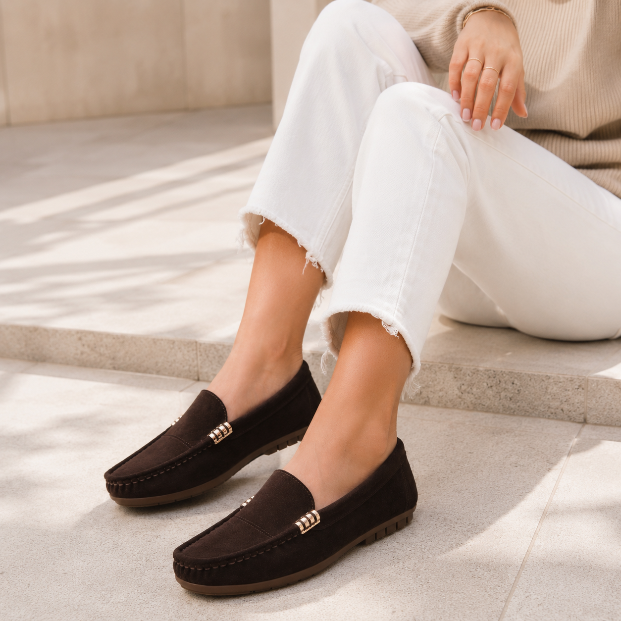 Marbella Suede Leather Loafers
