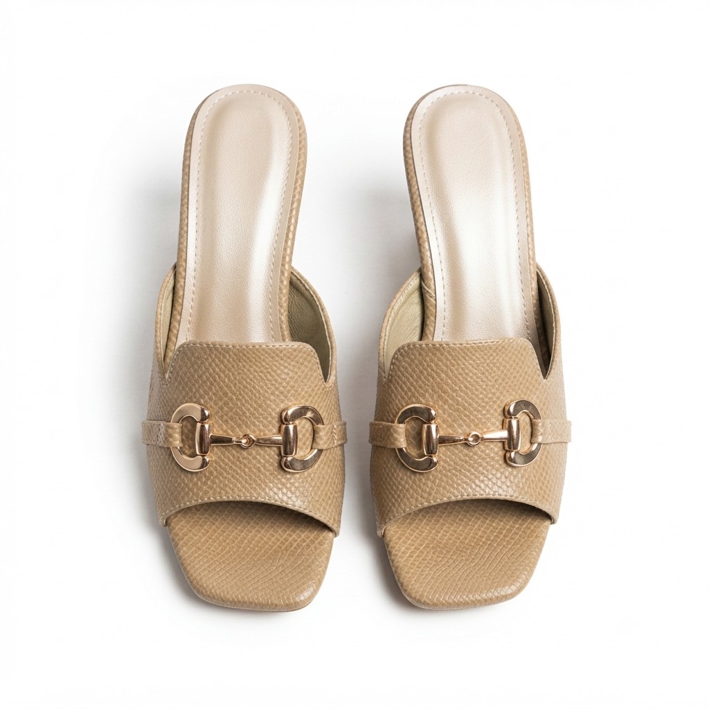 Kiara Slip On Block Heel Mules
