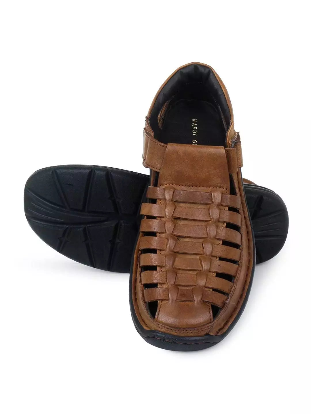 Matteo Leather Roman Sandals - The Heels India