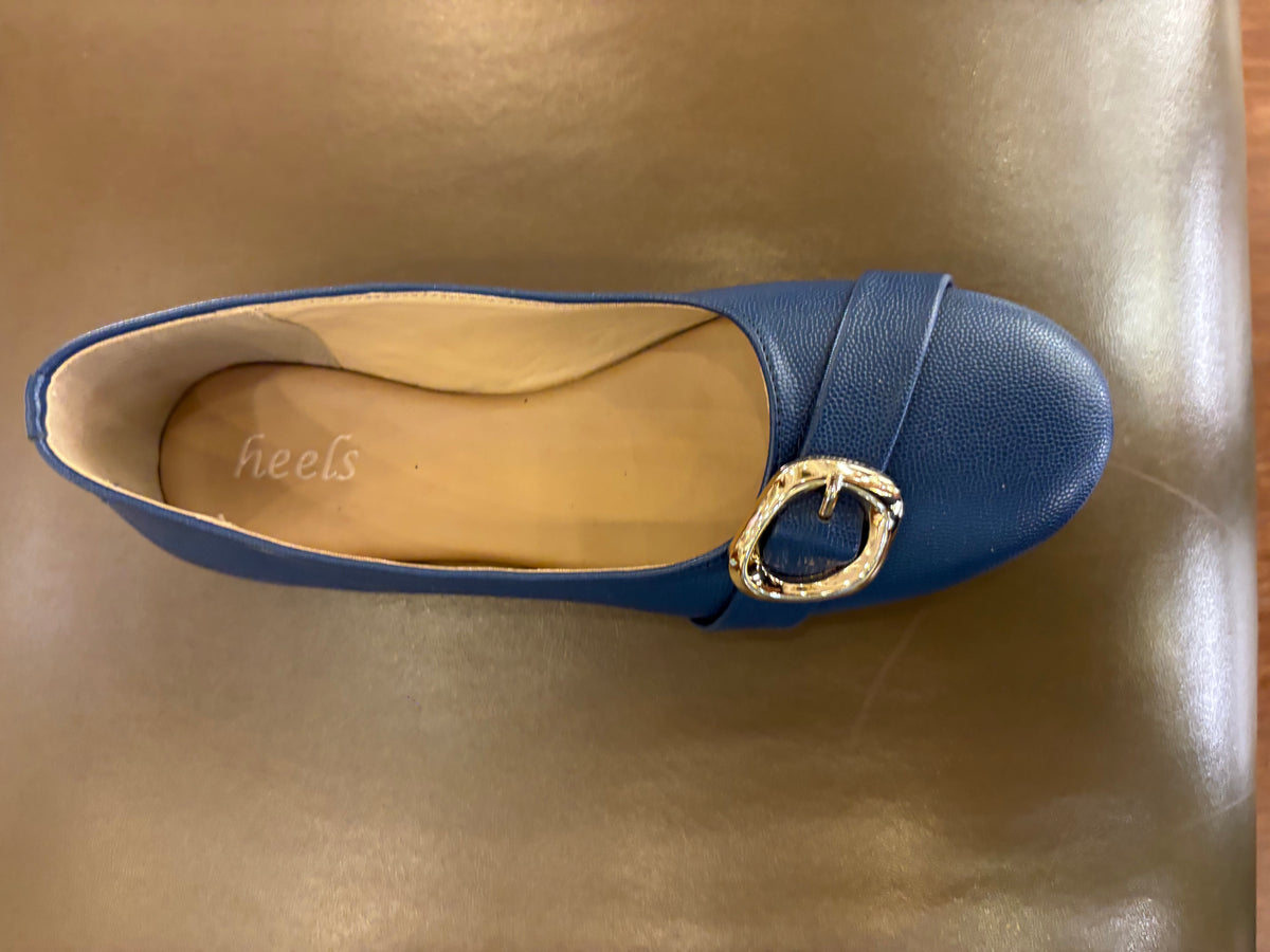 Pearl Cushioned Classic Buckle Vegan Ballerinas