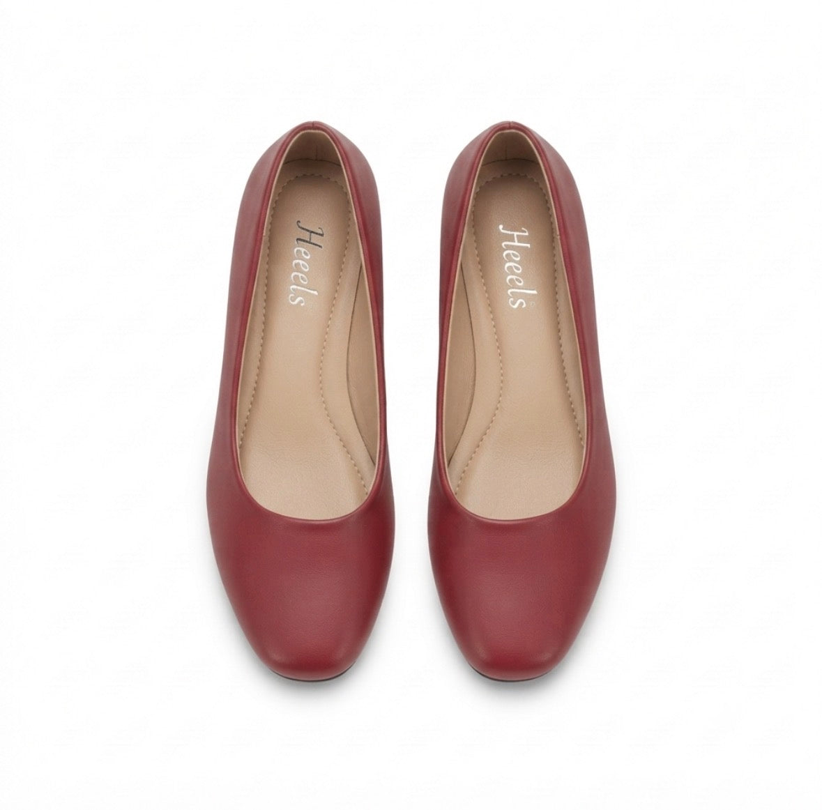 Stella Classic Vegan Ballerinas in Maroon - The Heels India